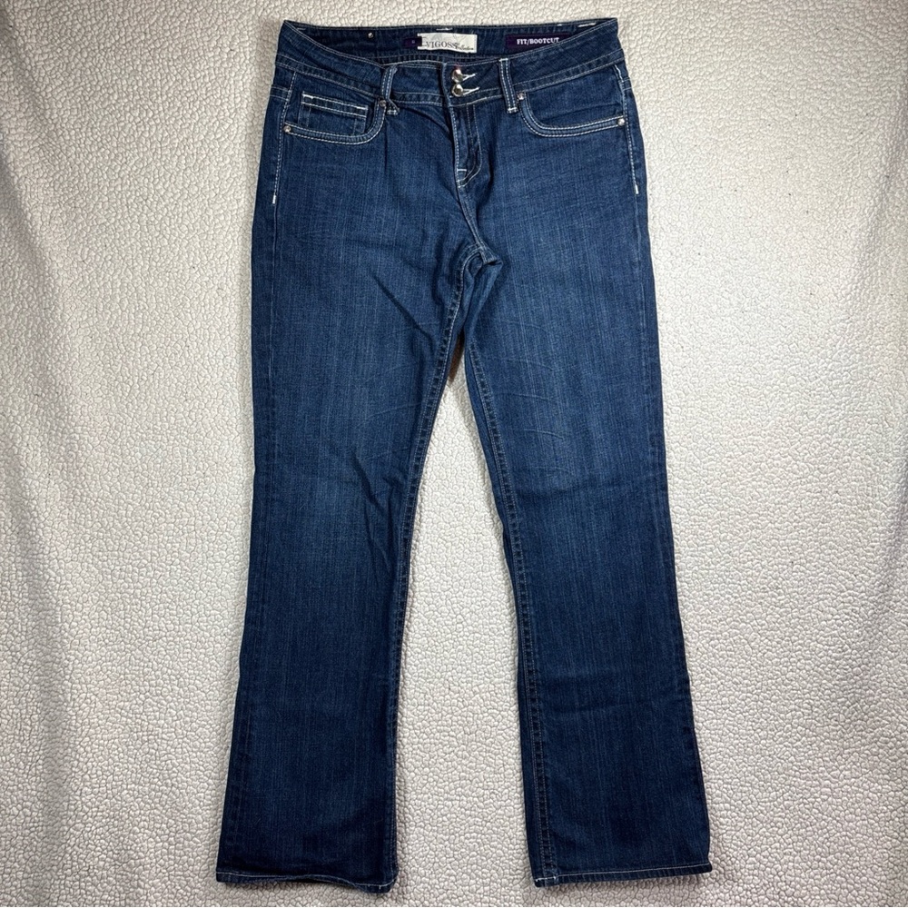 Vigoss Collection Women’s/Juniors Fit/Bootcut Size 11 Mid Rise Dark Wash Jeans